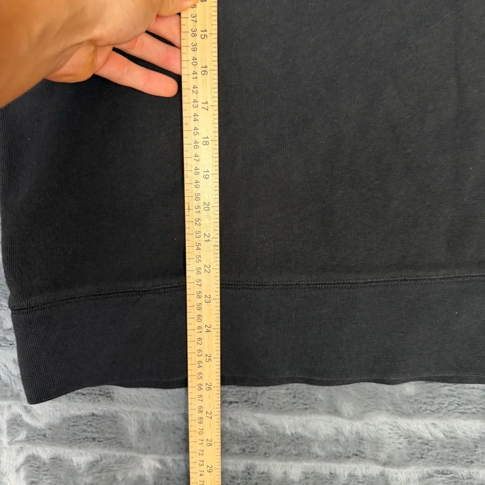 Banana Republic Mens XL Black Quarter Zip Pullover Cotton Blend Sweatshirt 6575